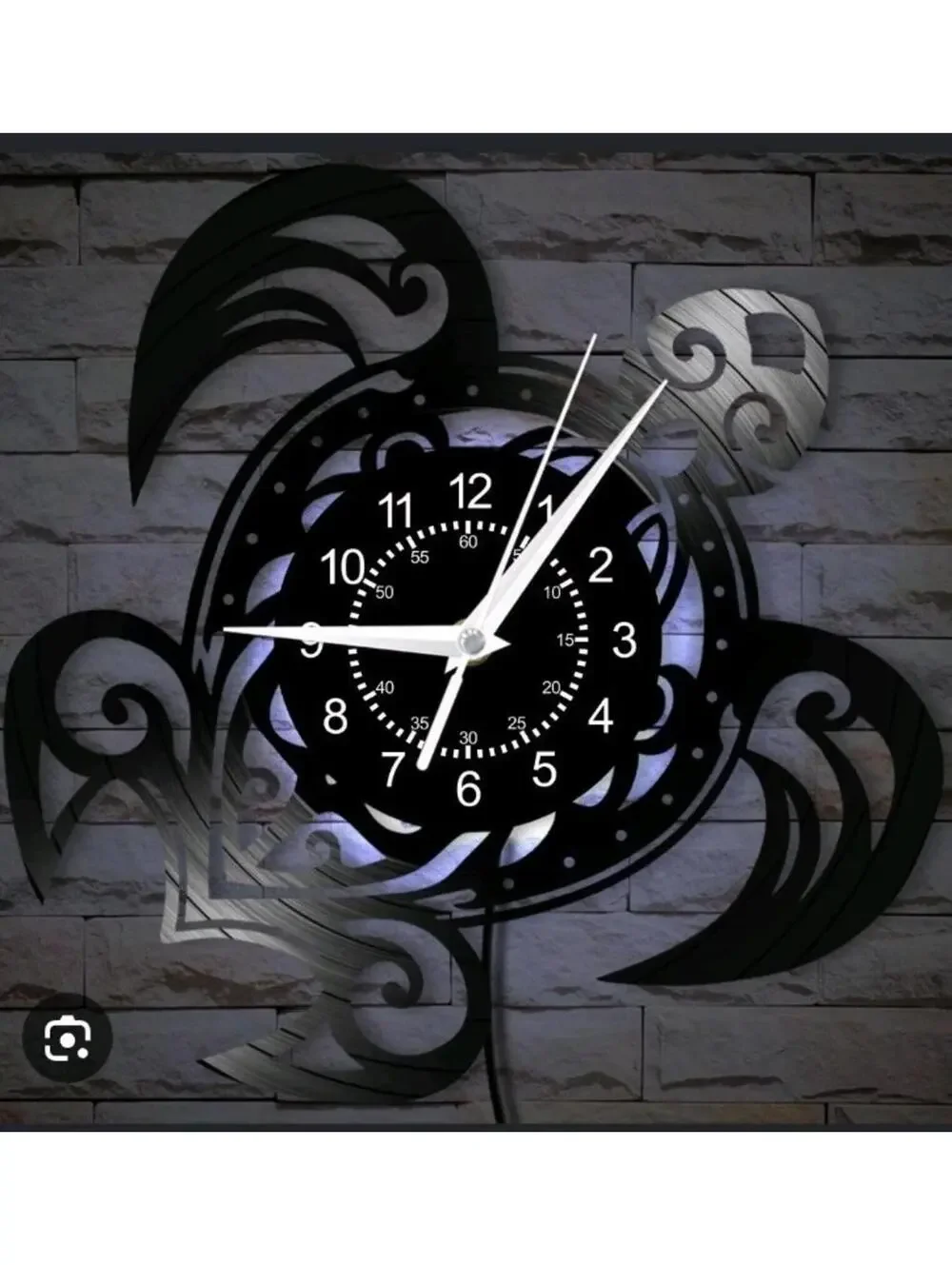Sea turtle wall clock LED USB cord with remote